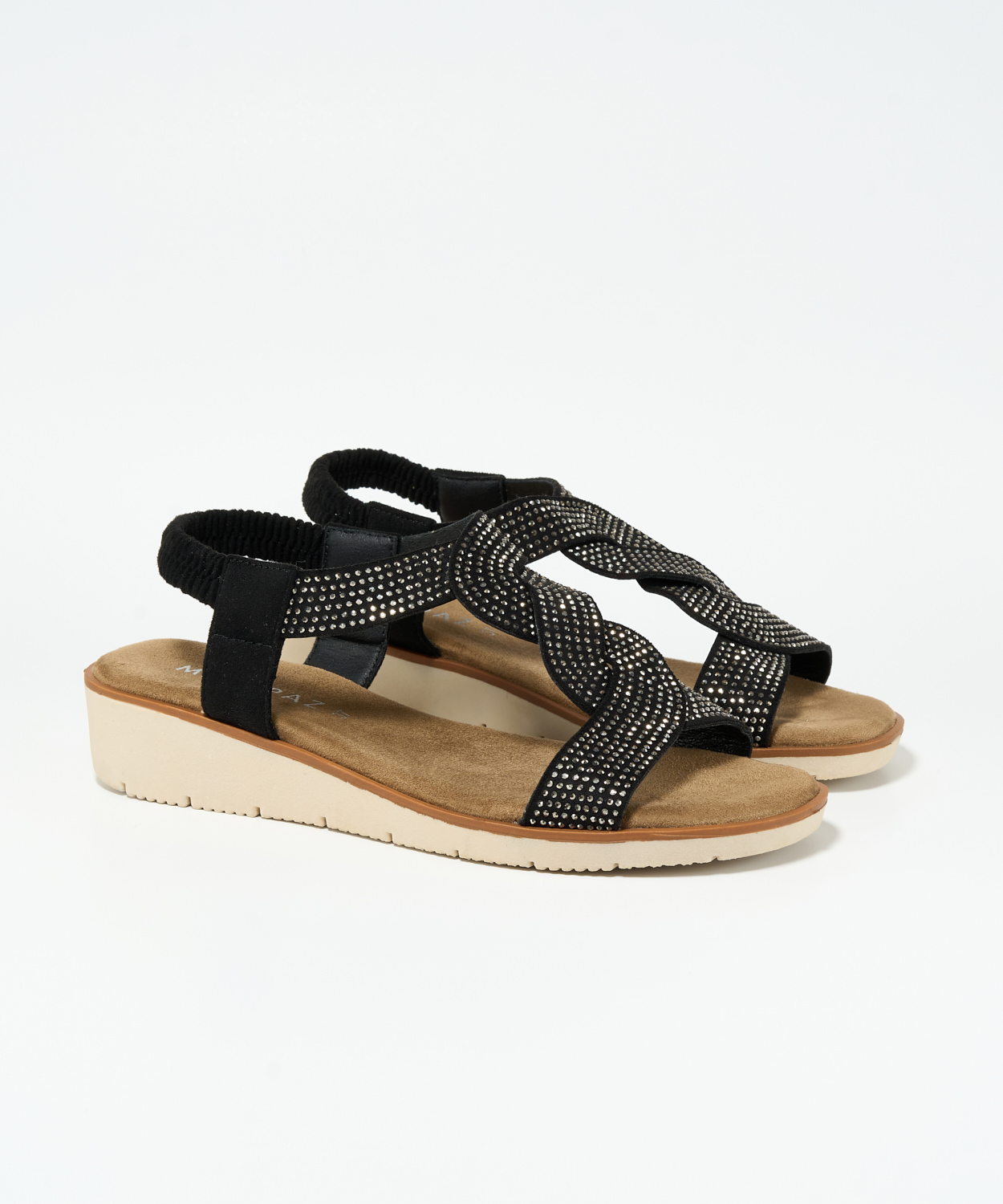 Sandalias planas brillo
